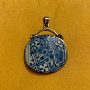 Vintage Chinese Porcelain Pendant